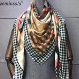 Foulard 100 % sergé de soie pour femme, châle imprimé, carré, hijab, bandana, 130 x 130 cm