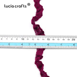 Lucia Craft 5yards  20mm Cotton Elastic Lace Trim  Ribbons Bands DIY Girls' Hair Tie Headband Sewing Clothing Accessories N0608