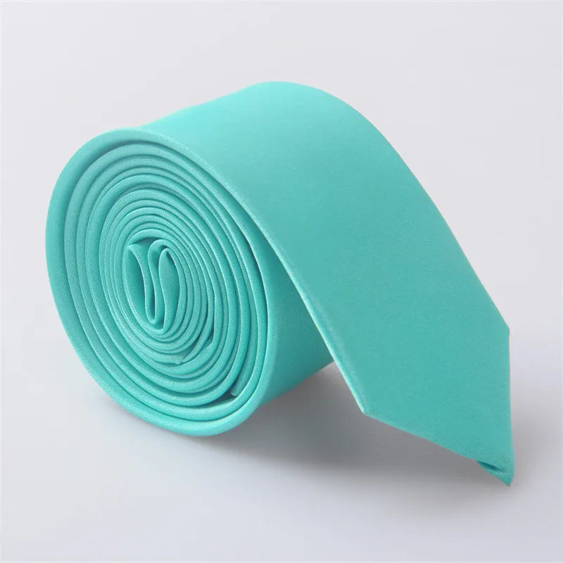 Cravate étroite de haute qualité pour homme, couleur unie, slim et fine, pour fête de mariage, largeur 5 cm, pour femme, JC0015