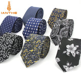 Cravates de luxe pour hommes, motif ancre tissé, pour hommes, cravates fines, cravate fine en polyester jacquard, cravates de mariage Corbata Gravata
