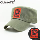 CLIMAT Nouvelles casquettes militaires cool pour hommes, casquette du président chinois Mao Zedong, casquette verte de l'armée, casquette à dessus plat, chapeau pour adulte du Parti communiste