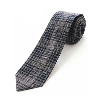 JEMYGINS Original Haute Qualité Coton 2.4'' Skinny Plaid Solide Cachemire Cravate Laine Hommes Cravate Pour Jeunes Réunion de Travail