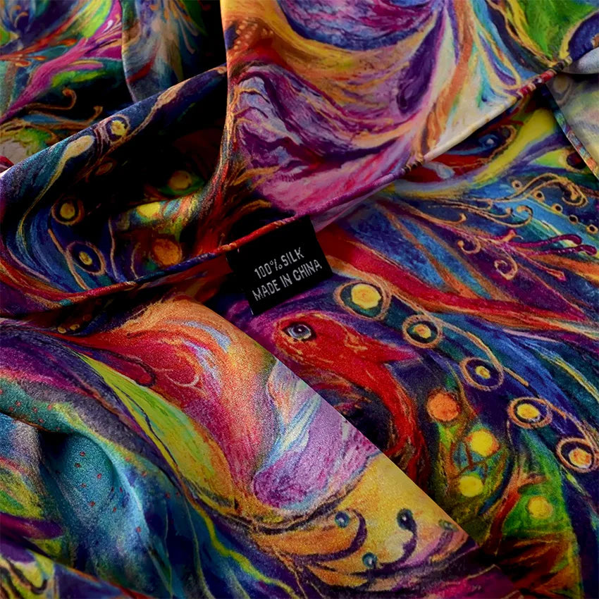 [BYSIFA] Neu Luxus Reine Seide Schal Schal Frauen Frühling Herbst Lange Schals Damen Marke 100% Seide Hals Schal Foulard 175*52cm