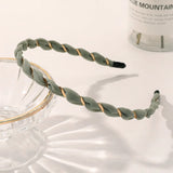 Organza Hairbands For Women Cross Weaving Hair Hoop Bands Korea Fashion Bright Silk Metal Headband Girls Hair Accessories Turban