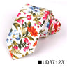 Nouvelle cravate florale pour hommes et femmes, cravate fine en coton pour mariage, cravates décontractées pour hommes, costumes classiques, cravates à imprimé floral