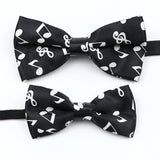 Nœud papillon en forme de note de musique, guitare, piano, pour adultes et enfants, accessoire fantaisie fait à la main pour fête de mariage, cadeau pour hommes