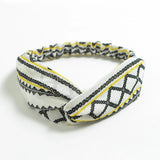 Korean Style Summer Lovely Hairband Women Hair Accessories Turban Twist Cross Headwrap Girl Floral Elastic Knotted Headwear