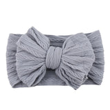 Solid Cable Bow Baby Headband for Child Nylon Layers Headwear Kids Elastic Turban Headwraps Newborn Boys Girls Hair Accessories