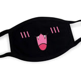 Super Cute Expression Smile Breathable Mouth Face Mask For Korean Black Kpop Unisex Kawaii Face Mouth Muffle Mask Cotton Anime