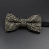 Brand New Wool Bowtie Woven Plaid Stripped Formal Bow Tie Brown Grey Butterfly Mens Wedding Party Dress Shirt Suit Accessories