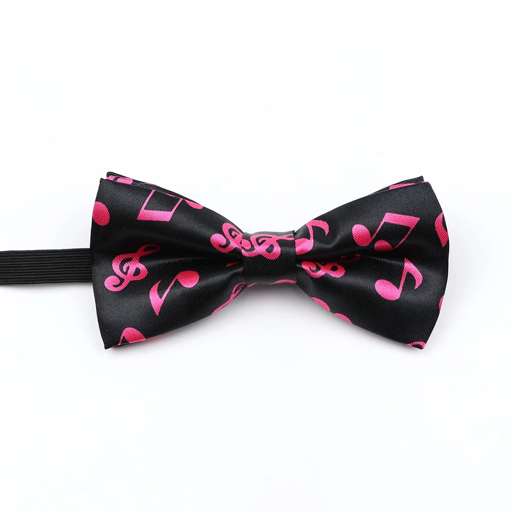 Nœud papillon en forme de note de musique, guitare, piano, pour adultes et enfants, accessoire fantaisie fait à la main pour fête de mariage, cadeau pour hommes