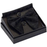 GUSLESON Ensemble de boutons de manchette et pochette pour homme, motif cachemire, bleu, rouge et jaune, avec boîte cadeau, cravate de mariage en soie pour homme