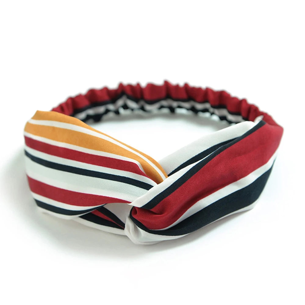 New Fashion Women Girls Bohemian Hair Bands Print Headbands Vintage Cross Turban Bandage Bandanas HairBands Hair Accessories