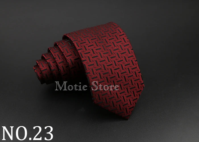 Cravate tissée jacquard pour homme, classique, à carreaux, rayée, en polyester, tendance, pour mariage, affaires, fête, costume, robe, cadeau