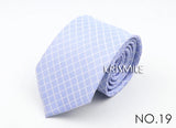 Nouvelle cravate classique à rayures et pois pour homme, jacquard, 7 cm, en polyester, étroite, slim, pour mariage, marié, affaires, costume, chemise, cadeau