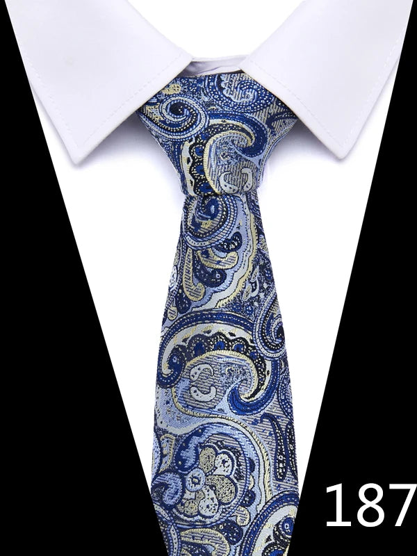 Cravate homme 7,5 cm, style nouveau, bleu, vert et orange, motif cachemire, motif floral, pour mariage, travail