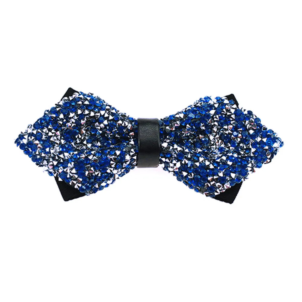 Nœud papillon rose diamant pour homme, nœud papillon strass, accessoire de mariage tendance