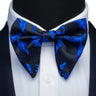 Ricnais Fashion Silk Pasley Floral Big Bowtie Yellow Red Jacquard Bow Tie For Men Business Wedding Party Ties Gigt Accessories