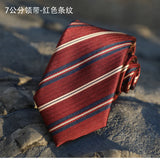 Corbata Hombre corbata 7cm cravates pour hommes de luxe rayures bleues cravate affaires Corbatas Para Hombre Mariage cadeau chemise accessoires