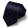 Cravate classique en soie pour homme, 48 couleurs, 7,5 cm, de luxe, à rayures, fine, pour costume, mariage, fête
