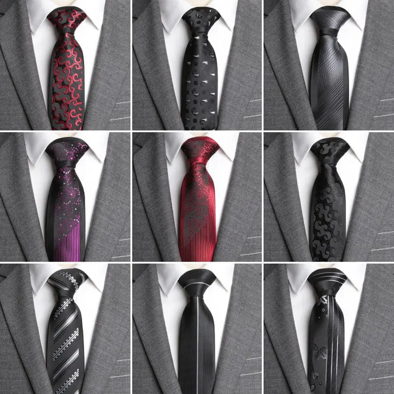 Cravate homme mode jacquard cravates pour hommes cravate luxueuse affaires robe de mariée cadeau chemise accessoires Corbatas Para Hombre