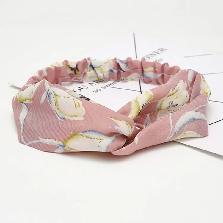 2020 Fashion Bohemian Headband Print Hairbands For Women Girls Vintage Cross Knot Turban Bandanas Headwear Hair Accessories