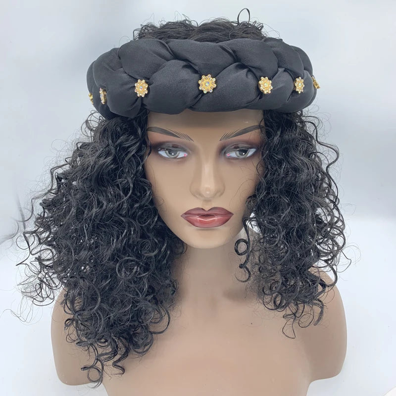 Latest Exaggerated Satin Twist Braids Headband Handmade African Headtie Nigerian Wedding Gele Women Turbans Ladies Head Wraps