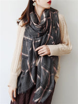 Women Cashmere Scarf with Warm Long Wraps Scarf Autumn Scarf England Classic Plaid Cashmere Scarves 2020 Fashion Luxury Shawl