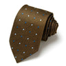 Cravate classique en soie pour homme, 48 couleurs, 7,5 cm, de luxe, à rayures, fine, pour costume, mariage, fête