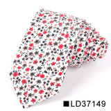 Nouvelle cravate florale pour hommes et femmes, cravate fine en coton pour mariage, cravates décontractées pour hommes, costumes classiques, cravates à imprimé floral