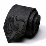 Cravate classique en soie pour homme, 48 couleurs, 7,5 cm, de luxe, à rayures, fine, pour costume, mariage, fête