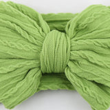 Solid Cable Bow Baby Headband for Child Nylon Layers Headwear Kids Elastic Turban Headwraps Newborn Boys Girls Hair Accessories