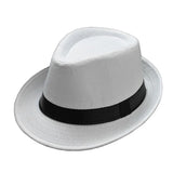 Chapeau de jazz tendance pour l'été, chapeau de plage, panama, chapeau de soleil classique, chapeau haut de forme rétro, chapeau fedora, chapeau haut de forme unisexe pour hommes et femmes