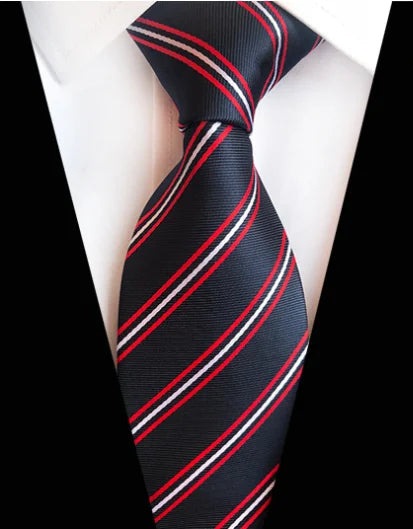 Corbatas de seda tejidas en jacquard con diseño de cachemira a cuadros para hombre, corbatas de 8 cm a rayas para trajes de negocios, bodas y fiestas.