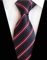 Corbatas de seda tejidas en jacquard con diseño de cachemira a cuadros para hombre, corbatas de 8 cm a rayas para trajes de negocios, bodas y fiestas.
