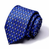 Cravate classique en soie pour homme, 48 couleurs, 7,5 cm, de luxe, à rayures, fine, pour costume, mariage, fête