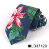 Nouvelle cravate florale pour hommes et femmes, cravate fine en coton pour mariage, cravates décontractées pour hommes, costumes classiques, cravates à imprimé floral