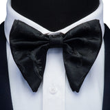 Ricnais Fashion Silk Pasley Floral Big Bowtie Yellow Red Jacquard Bow Tie For Men Business Wedding Party Ties Gigt Accessories
