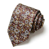 Cravate classique en soie pour homme, 48 couleurs, 7,5 cm, de luxe, à rayures, fine, pour costume, mariage, fête