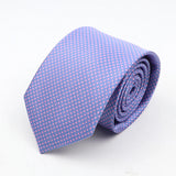 Nouvelle cravate classique à rayures et pois pour homme, jacquard, 7 cm, en polyester, étroite, slim, pour mariage, marié, affaires, costume, chemise, cadeau