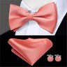Hi-Tie Nœuds papillon verts de Noël pour hommes Cravate papillon en soie Ensemble de boutons de manchette et mouchoirs pour fête de mariage Nœud papillon uni à carreaux cachemire