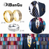 DiBanGu Designer Mens Necktie Striped Floral Paisley Silk Tie Pocket Square Cufflinks Neck Tie Ring Set Suit Wedding Business