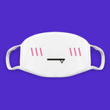 Super Cute Expression Smile Breathable Mouth Face Mask For Korean Black Kpop Unisex Kawaii Face Mouth Muffle Mask Cotton Anime