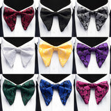 GUSLESON Fashion Paisley Bow Tie For Men Women Classic Big Bowtie For Party Wedding Bowknot Adult Mens Bowties Cravats Red Tie