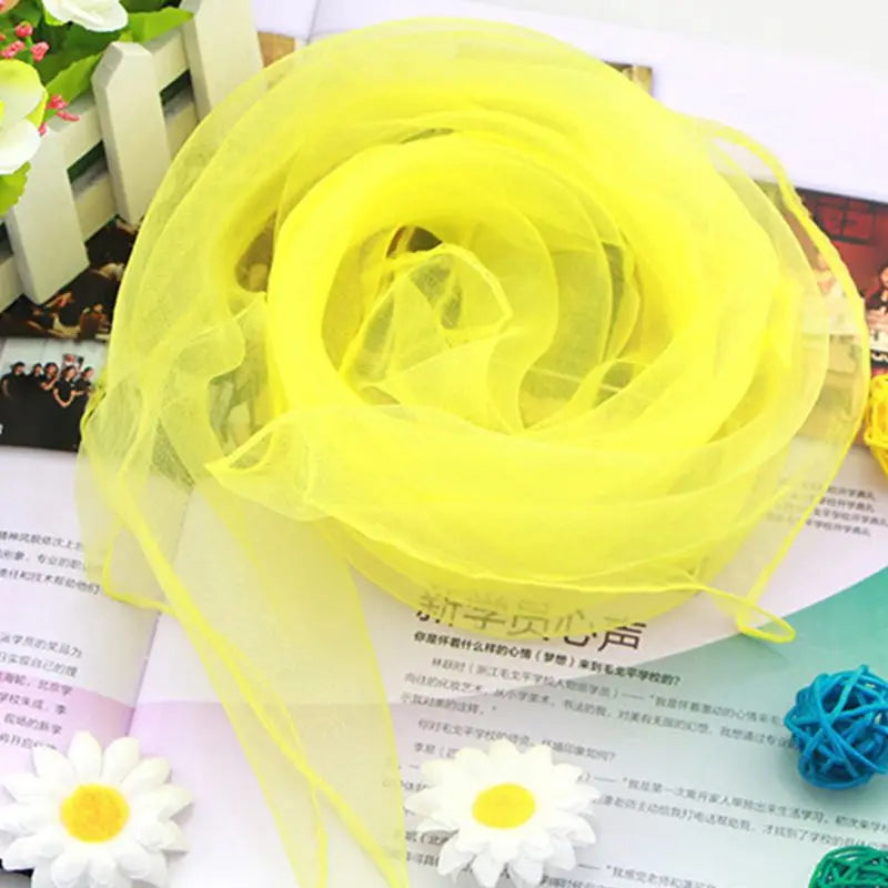 Lot de 12 foulards carrés en mousseline de soie pour femmes et filles, accessoires de danse, tours de magie, spectacle, maternelle, couleur bonbon, mouvement