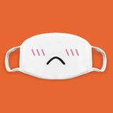 Super Cute Expression Smile Breathable Mouth Face Mask For Korean Black Kpop Unisex Kawaii Face Mouth Muffle Mask Cotton Anime
