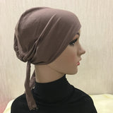 Volle Abdeckung Innere muslimische Baumwolle Hijab Cap Islamische Kopfbedeckung Hut Untertuch Knochen Motorhaube Türkische Schals Muslimische Kopfbedeckung