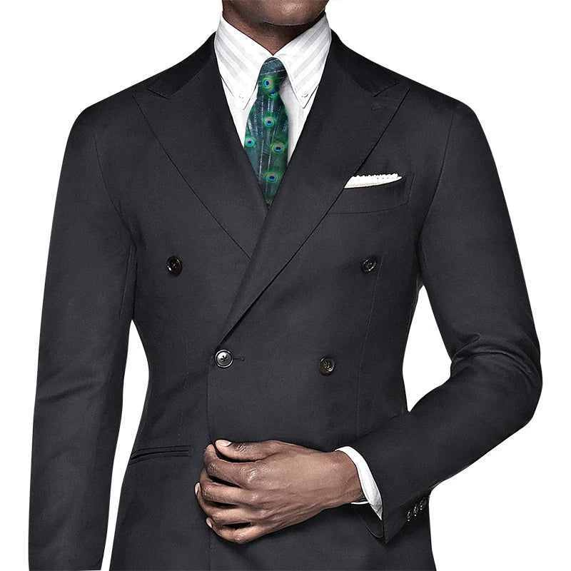 Cravate pour homme, motif animal drôle, motif paon, motif mathématique, en polyester, style décontracté, idéal pour les affaires ou les soirées.