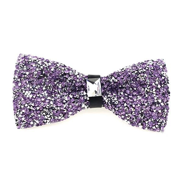 Nœud papillon rose diamant pour homme, nœud papillon strass, accessoire de mariage tendance