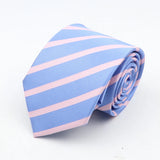 Nouvelle cravate classique à rayures et pois pour homme, jacquard, 7 cm, en polyester, étroite, slim, pour mariage, marié, affaires, costume, chemise, cadeau